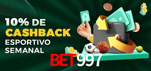 10% de bônus de cashback na Bet997